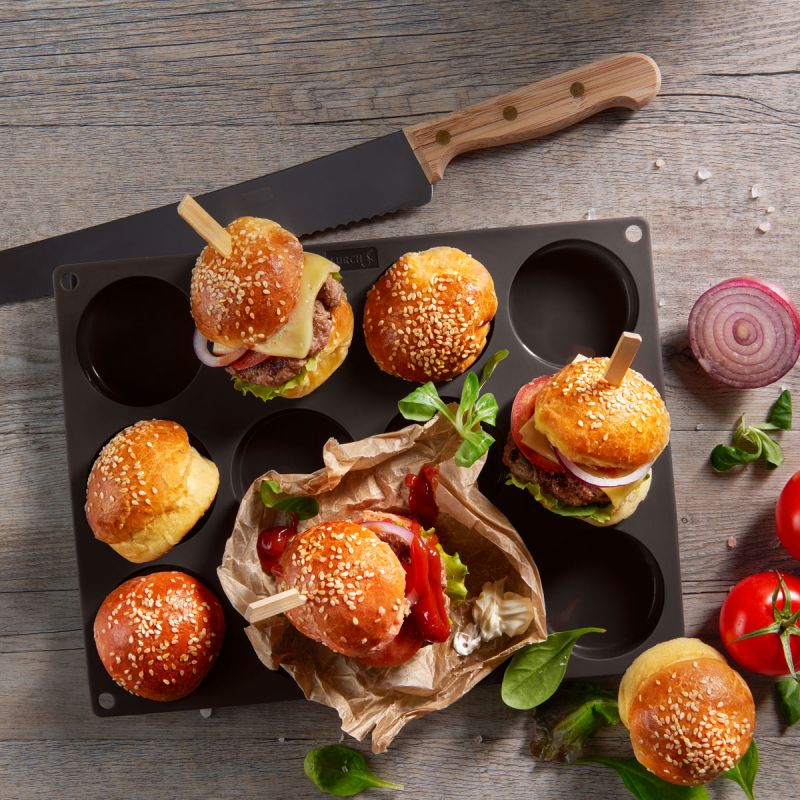 Silikonform BurgerBun 12-fach ab 6 cm &Oslash;
