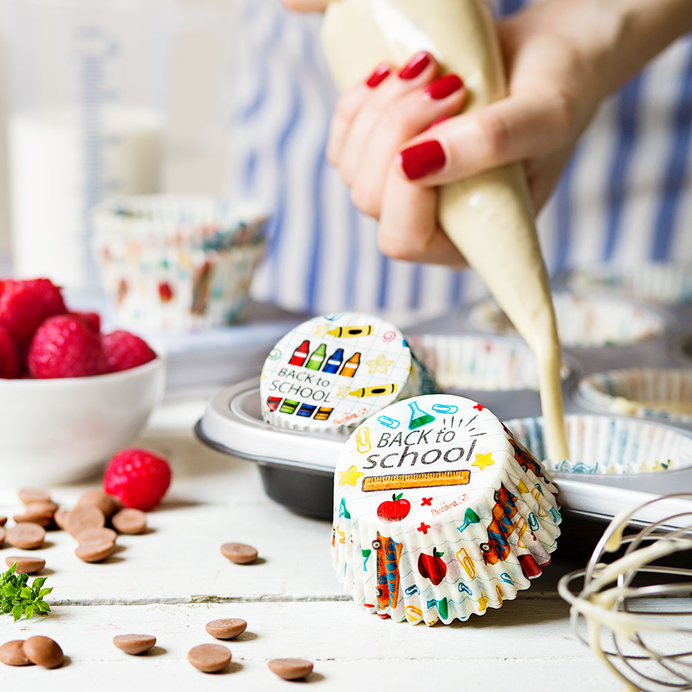 Back to school Muffin-Papierbackform 5 cm &Oslash;