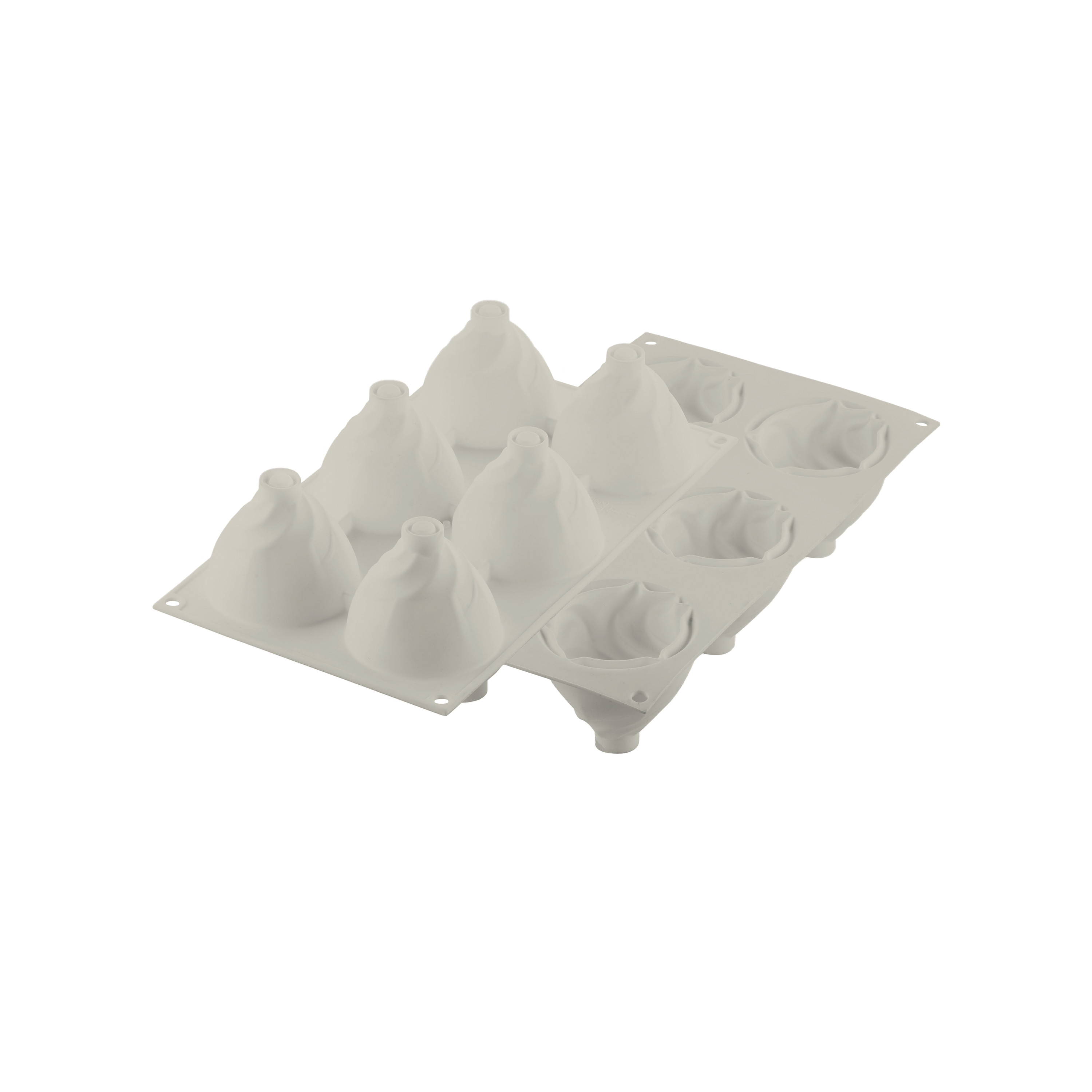 Cream 3D-Silikonform 6-fach