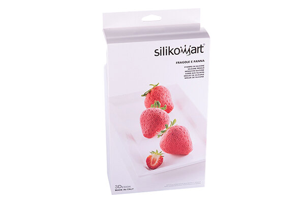 Erdbeeren 3D-Silikonform 6-fach