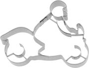 Motorradfahrer Ausstecher mit Innenprägung 8 cm