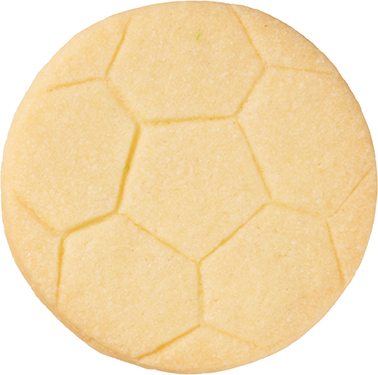 Fu&szlig;ball Ausstecher mit Innenpr&auml;gung 6,5 cm &Oslash;