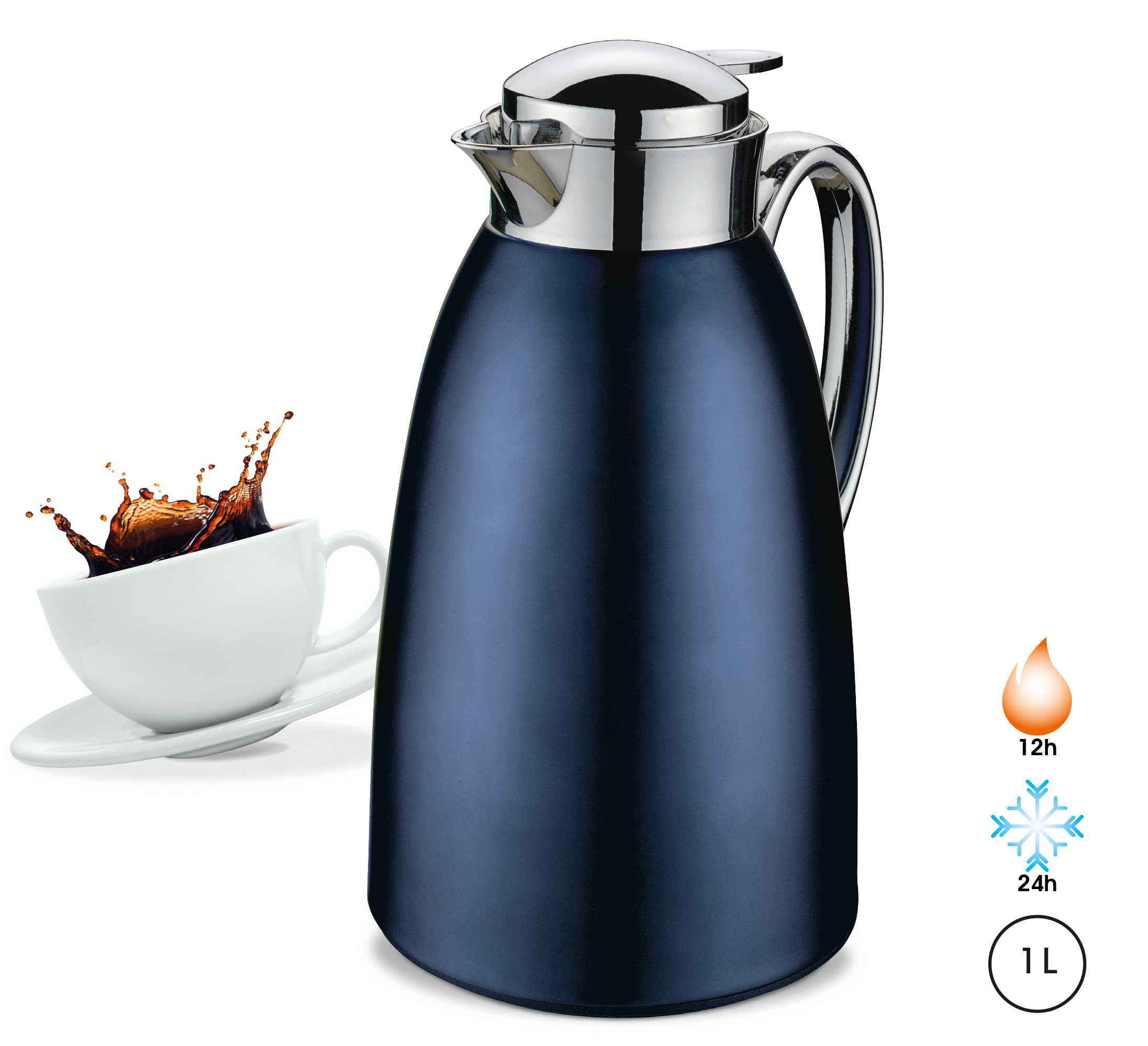 Isolierkanne Venezia 1 Liter deep blue