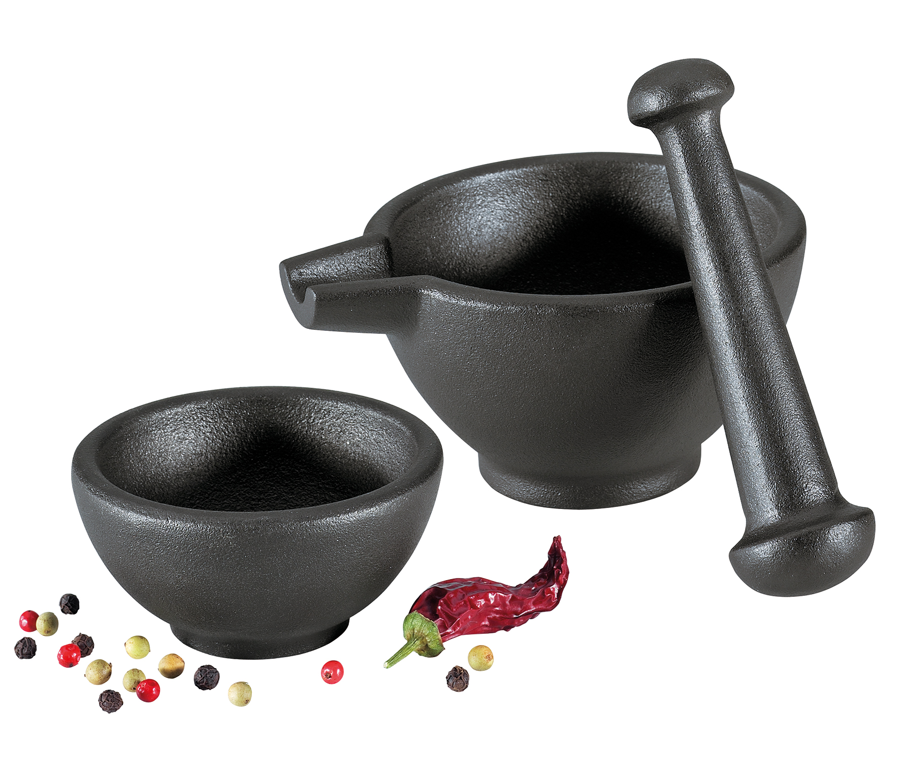 M&ouml;rser-Set 3-teilig Gusseisen