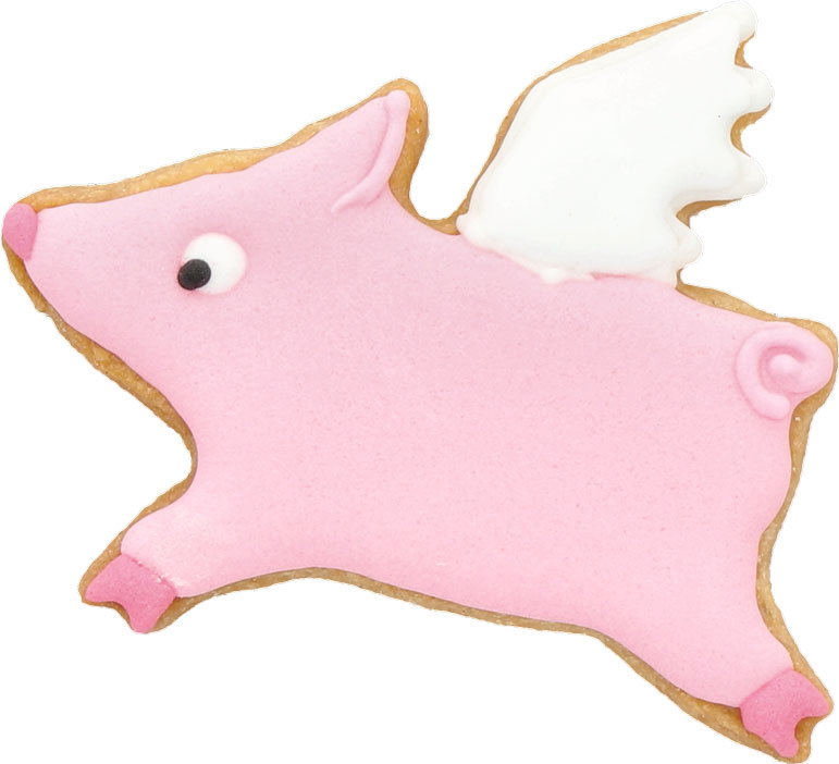 Schwein mit Flügeln Ausstecher 7 cm