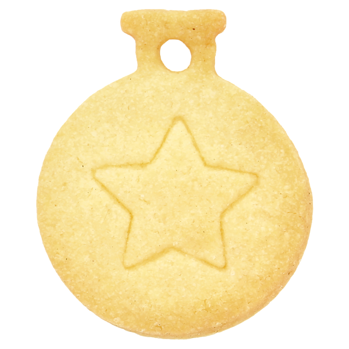 Christbaumkugel Stern Ausstecher mit Innenpr&auml;gung 6 cm