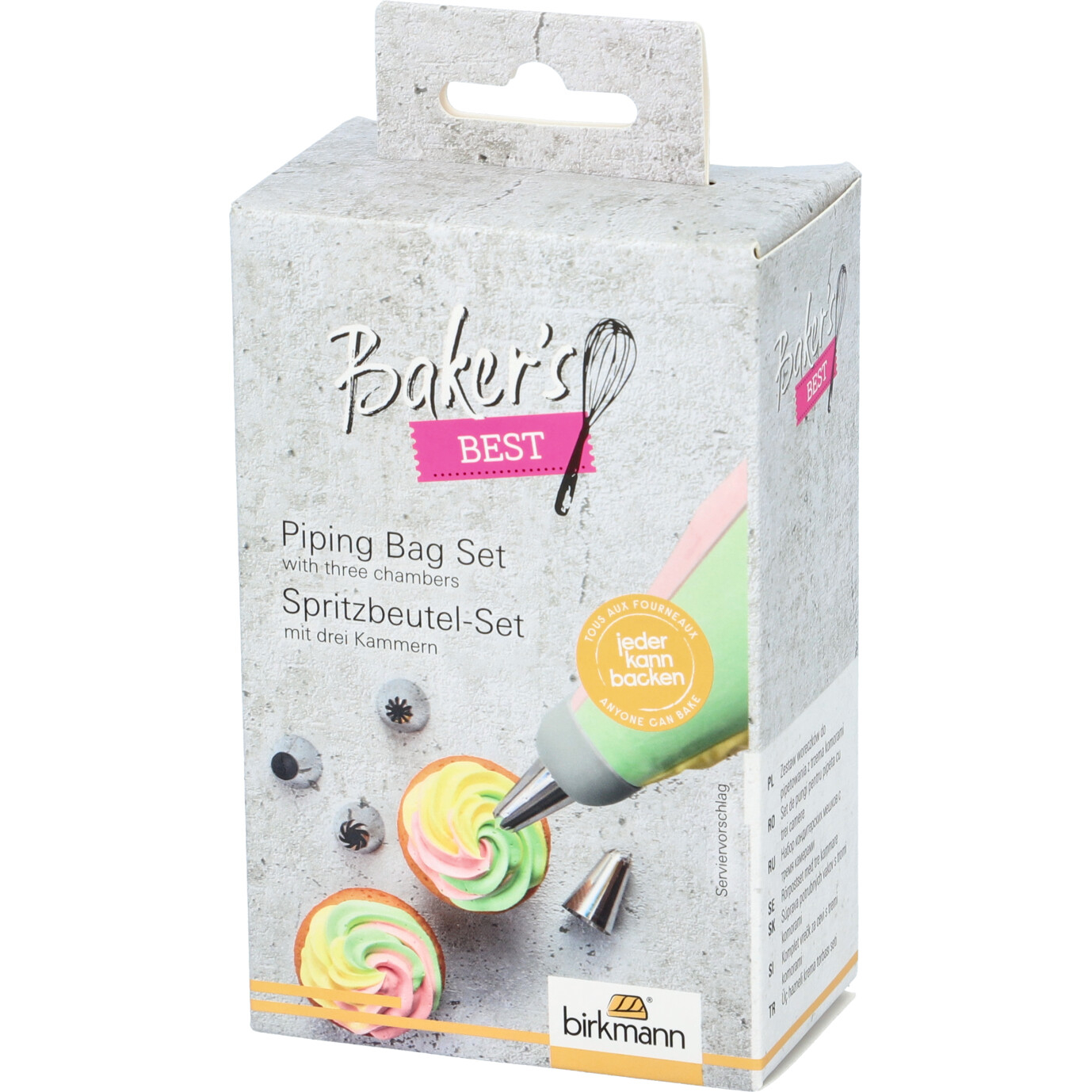 3-Kammer Spritzbeutel-Set  Baker`s Best
