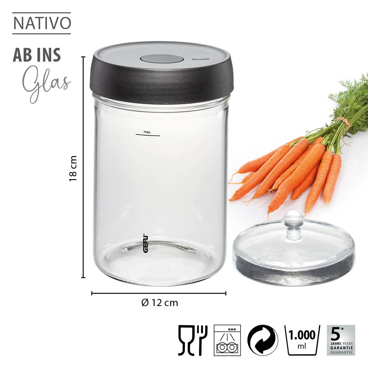 Fermentierglas NATIVO 1 Liter