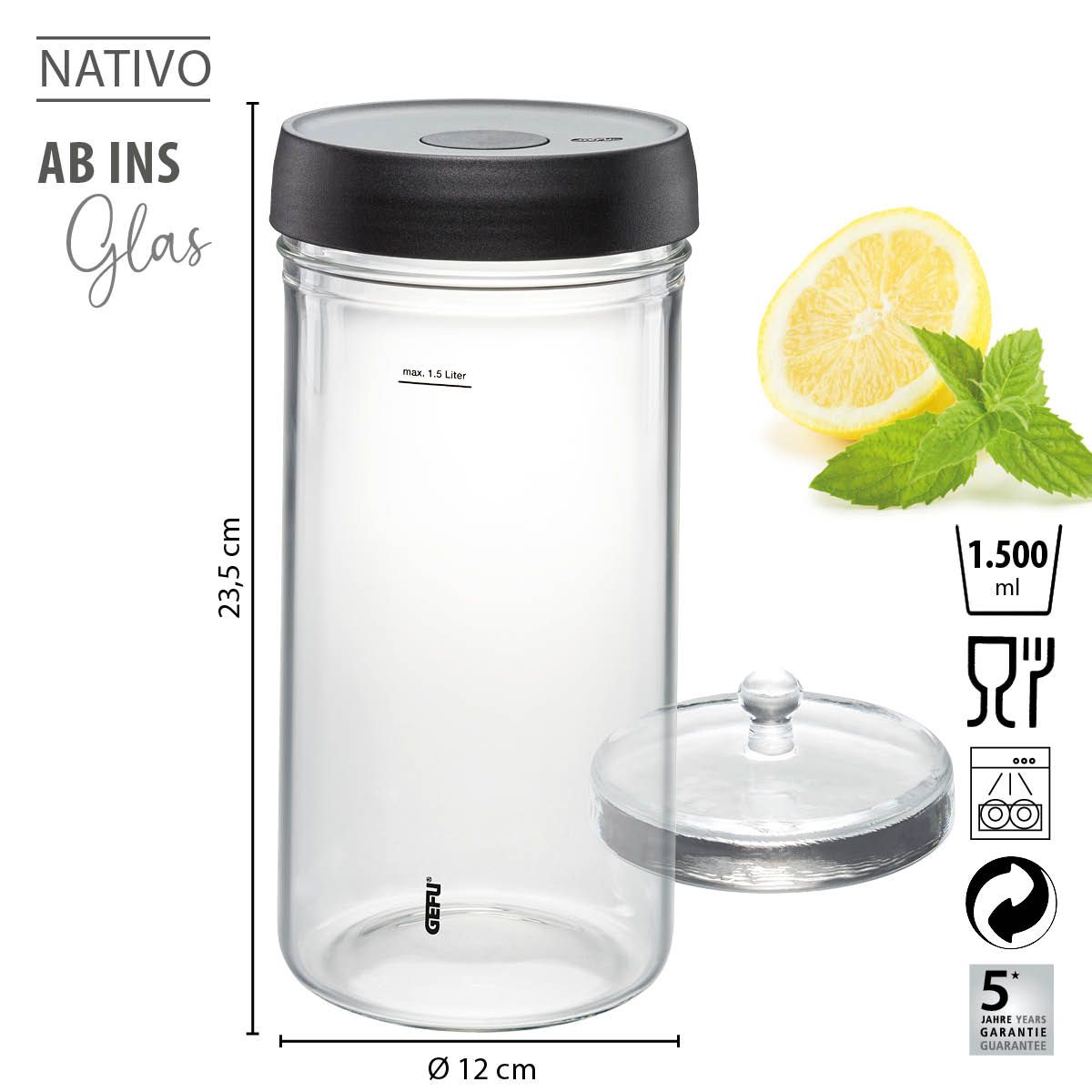 Fermentierglas NATIVO 1,5 Liter
