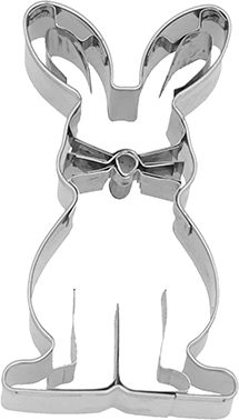 Hase mit Gesicht Ausstecher mit Innenpr&auml;gung 7 cm