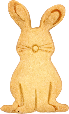 Hase mit Gesicht Ausstecher mit Innenpr&auml;gung 7 cm