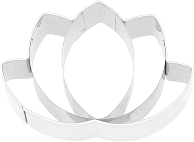 Lotusblume Ausstecher mit Innenpr&auml;gung 6,5 cm