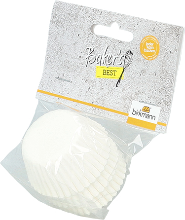 Wei&szlig; Muffin-Papierbackformen mini Baker`s Best