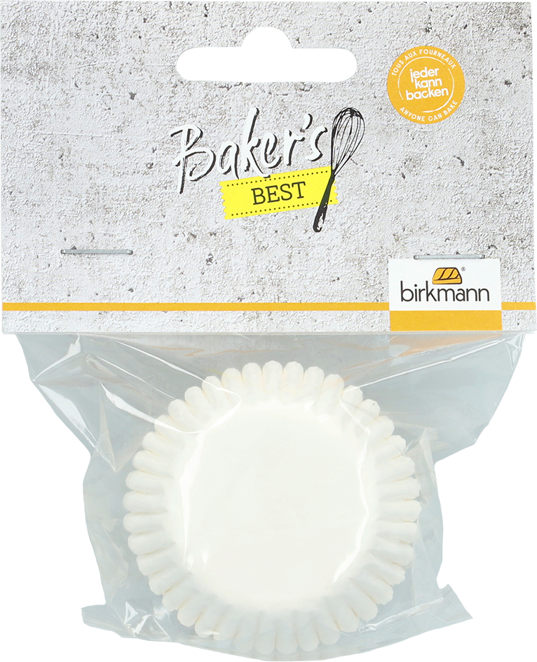 Wei&szlig; Muffin-Papierbackformen mini Baker`s Best
