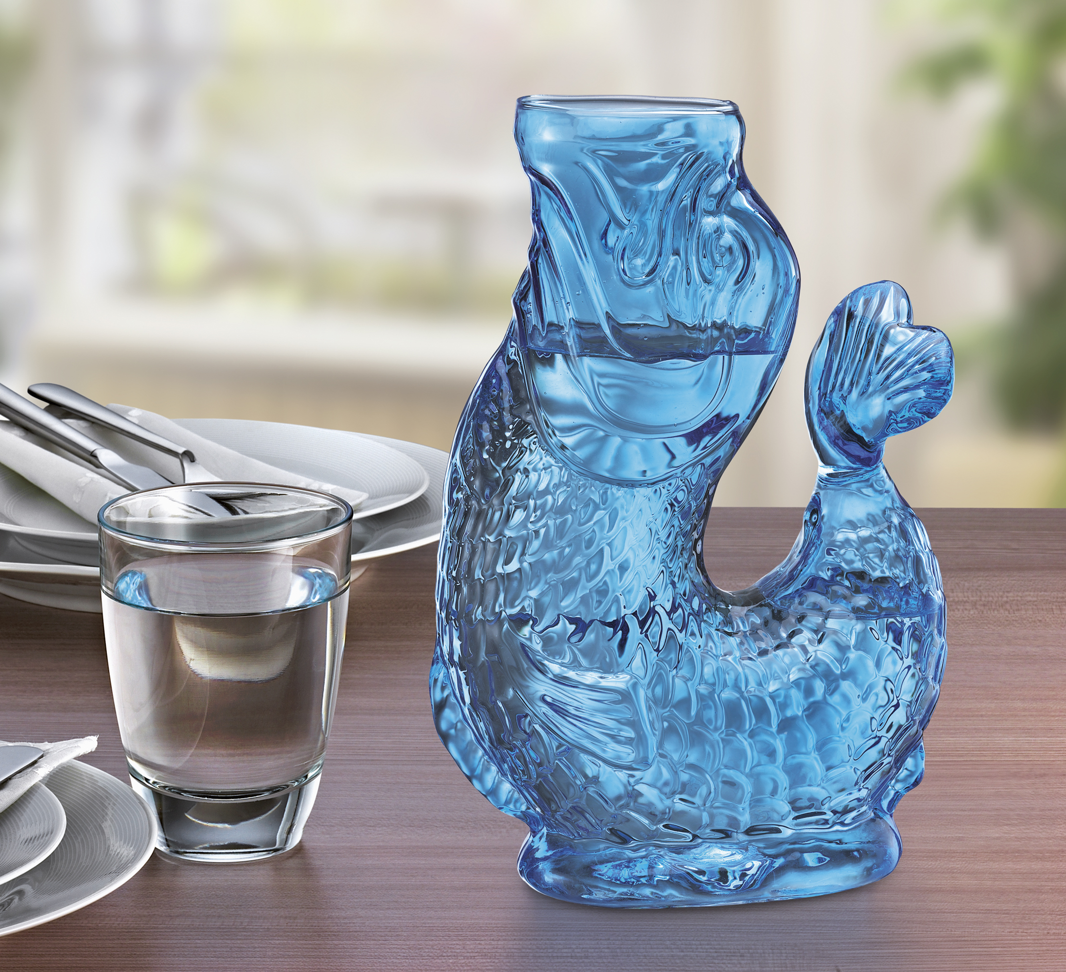 Wasserkaraffe Nemo blau