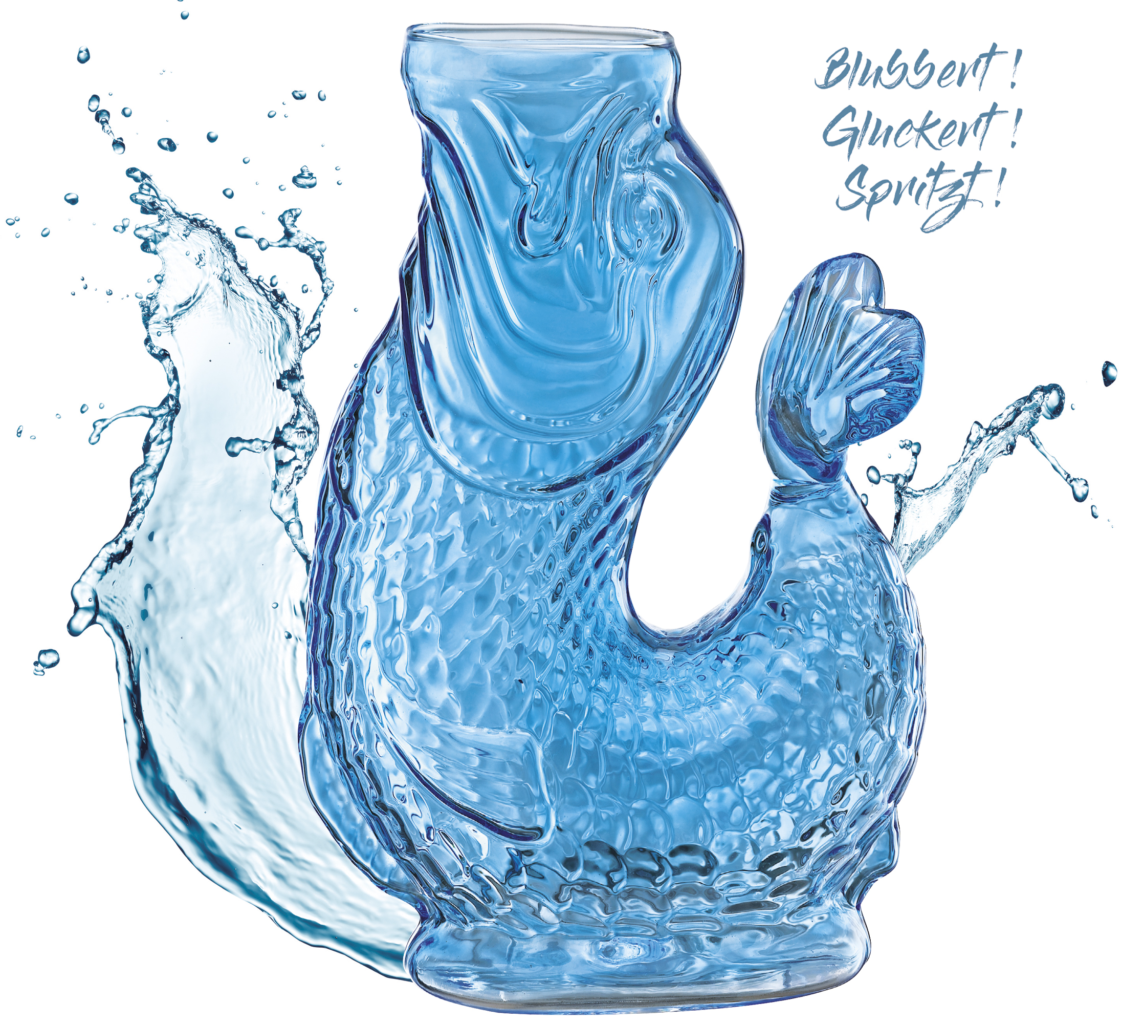 Wasserkaraffe Nemo blau
