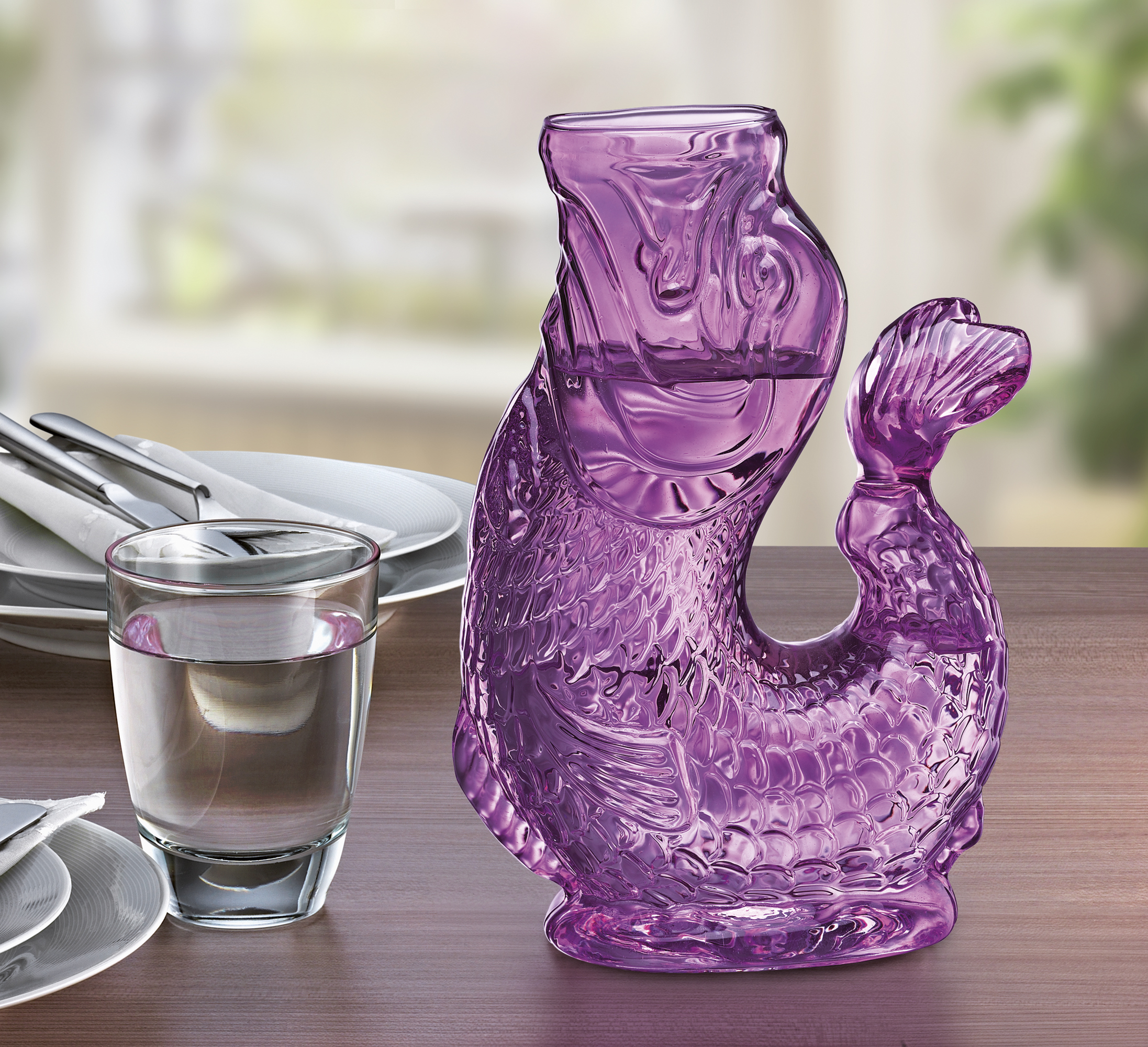 Wasserkaraffe Nemo lila