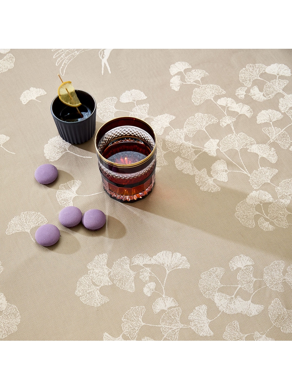 Mille Ginkos naturel beschichtete Meterware 180 cm