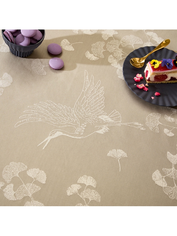 Mille Ginkos naturel beschichtete Meterware 180 cm