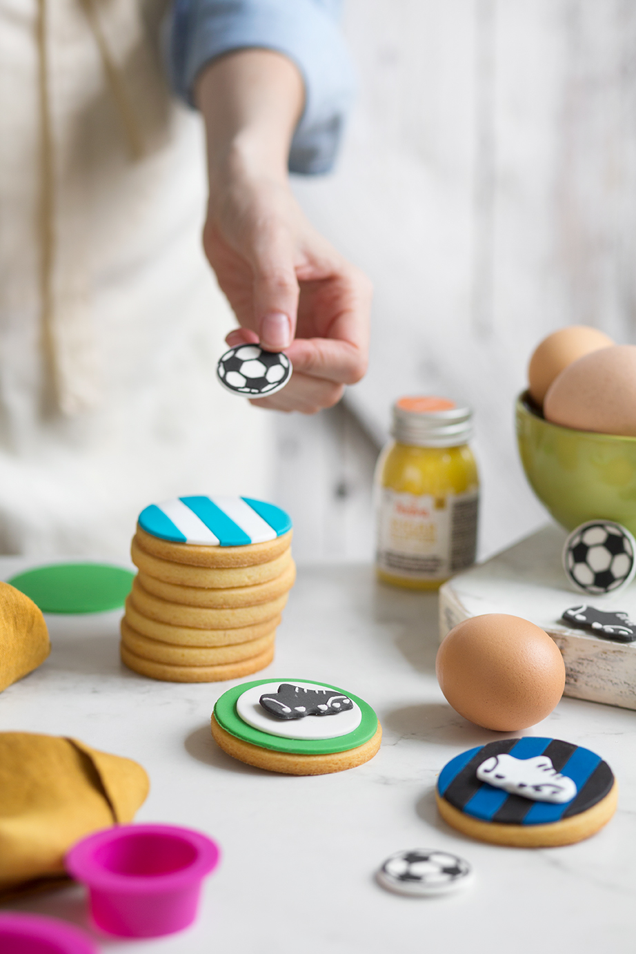 Fu&szlig;ball Zuckerdeko 6 St&uuml;ck