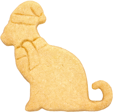 Weihnachts-Katze Ausstecher mit Innenpr&auml;gung 6,5 cm
