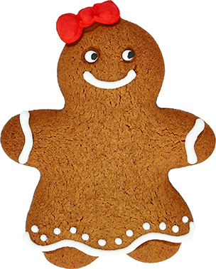 Lebkuchenfrau Ausstecher mit Innenpr&auml;gung 8 cm