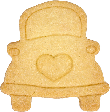 Hochzeitsauto Ausstecher mit Innenpr&auml;gung 6 cm