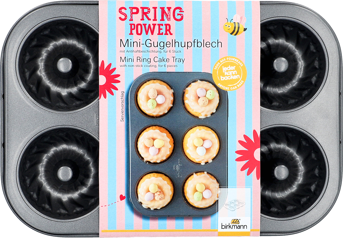 Mini-Gugelhupfblech 6-fach