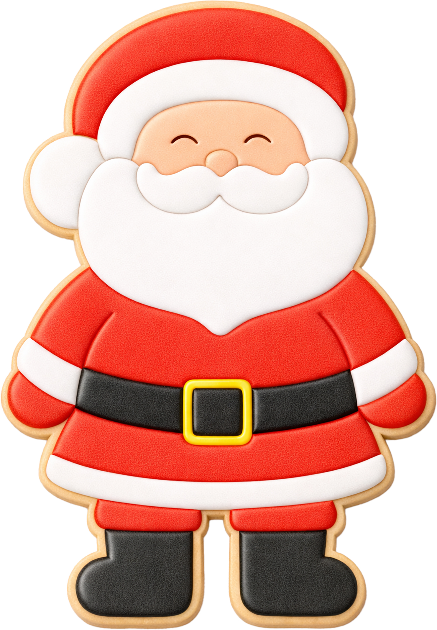 Happy Santa Ausstecher mit Innenpr&auml;gung 6,5 cm