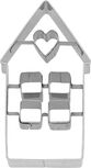 Haus mit Herz Ausstecher mit Innenpr&auml;gung 7,5 cm