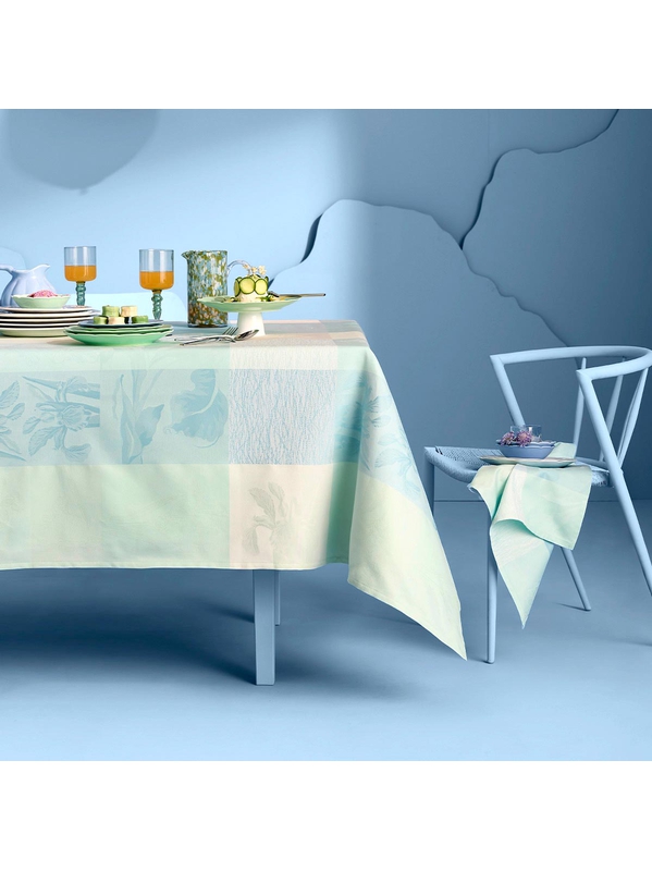 Mille Iris d'Eau Aqua beschichtete Meterware 180 cm