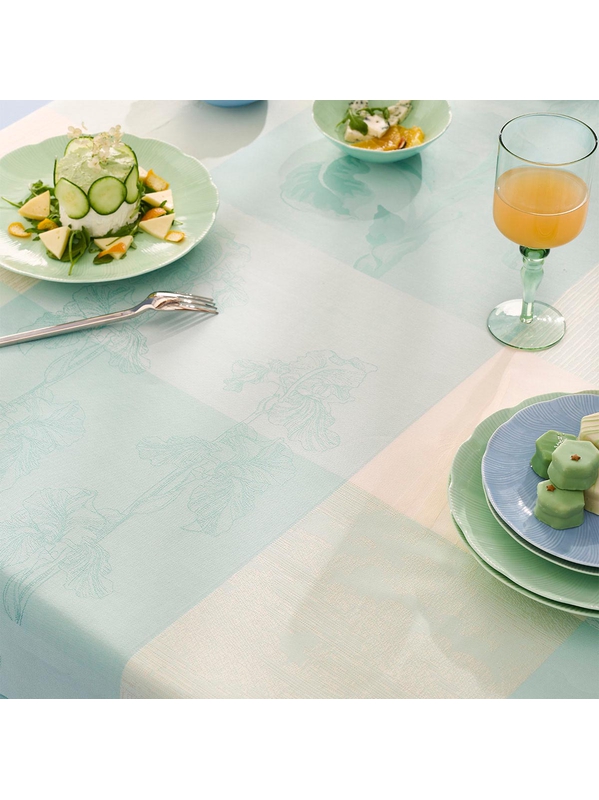 Mille Iris d'Eau Aqua beschichtete Meterware 180 cm