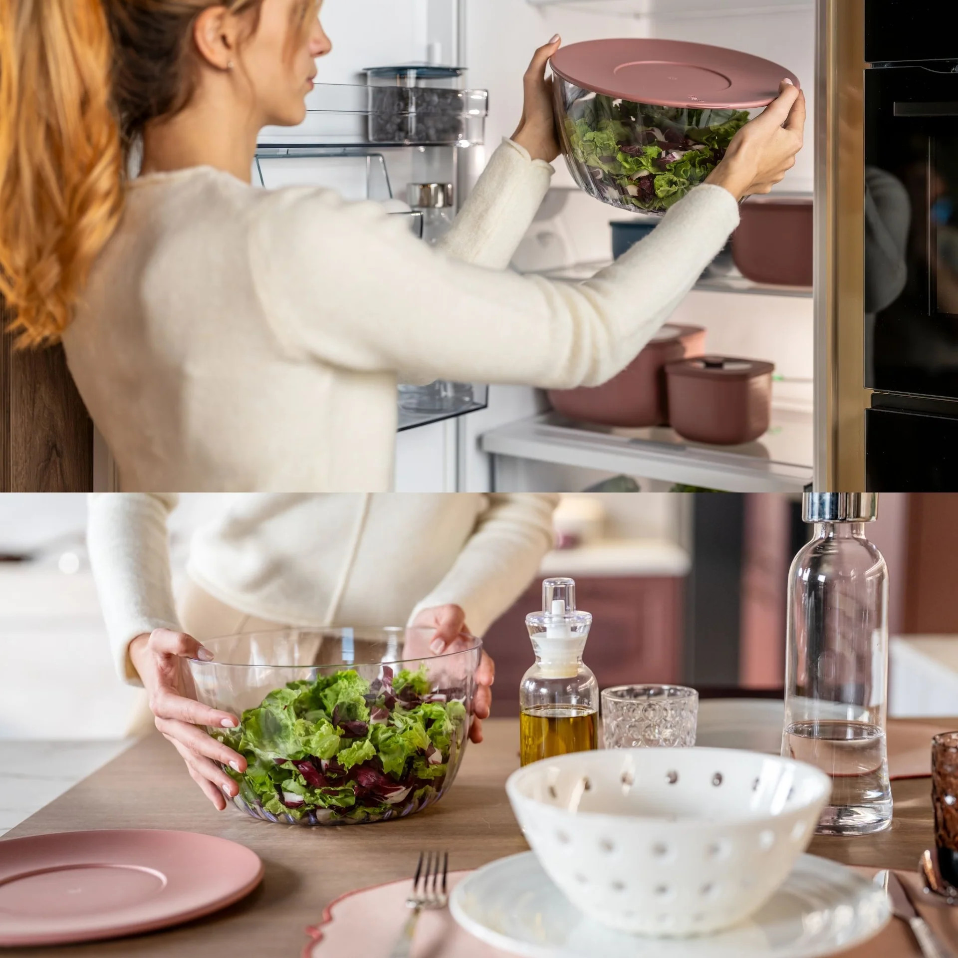 Salatschleuder SPIN & STORE Malve