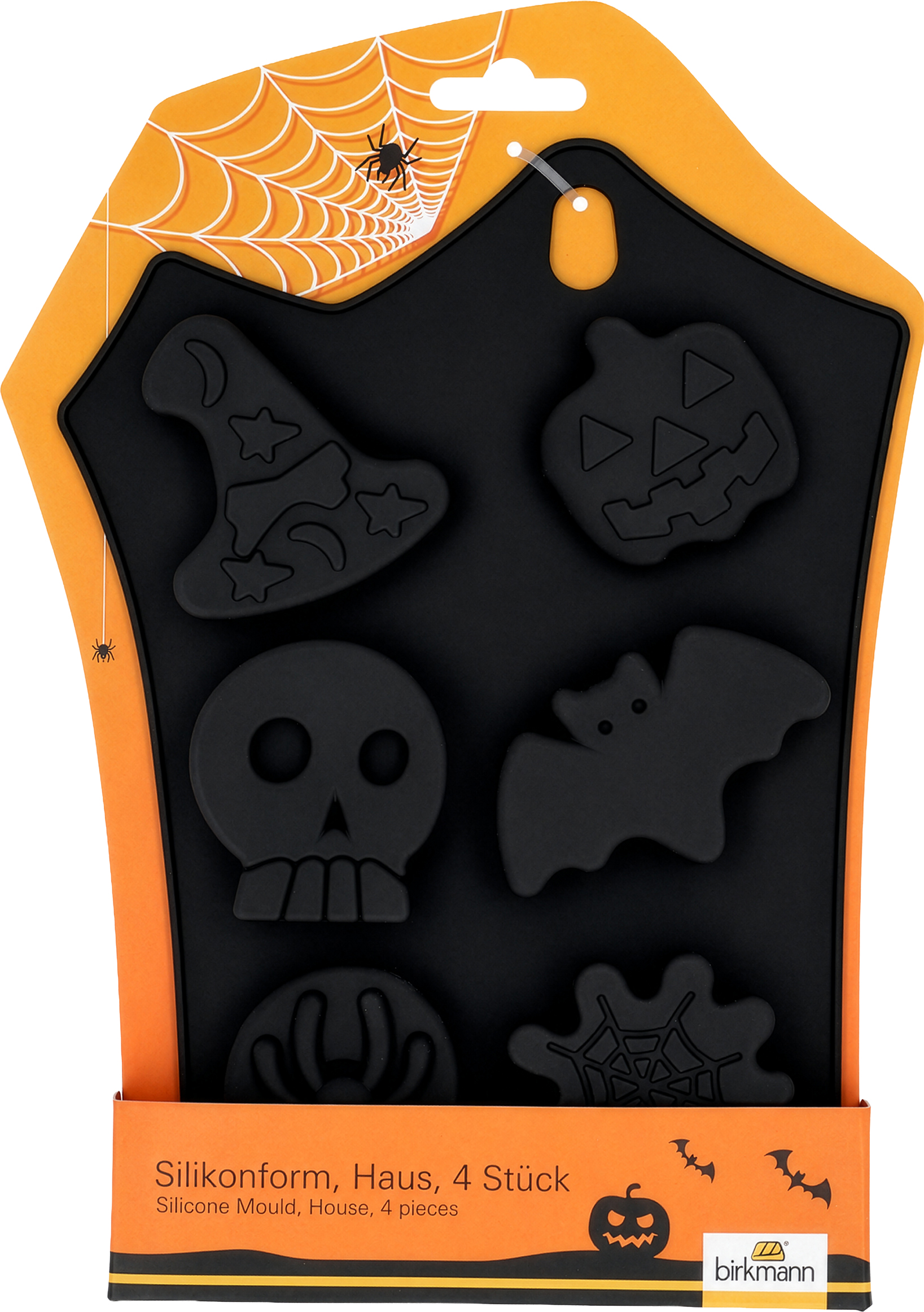 HALLOWEEN Silikonform Geisterhaus 6-fach