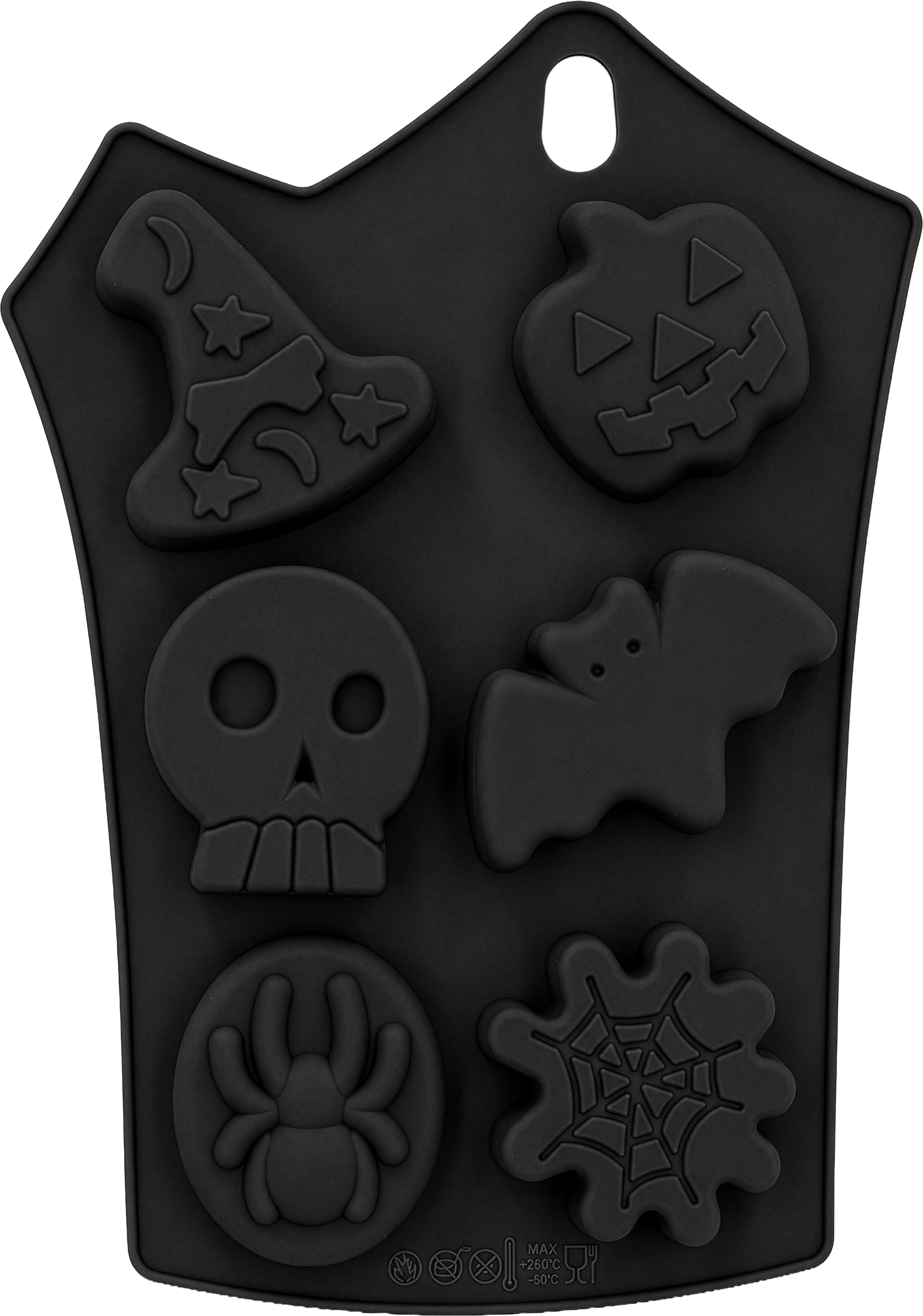 HALLOWEEN Silikonform Geisterhaus 6-fach