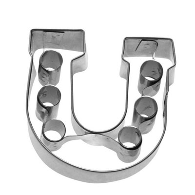 Hufeisen 6 cm Ausstecher mit Innenprägung Edelstahl