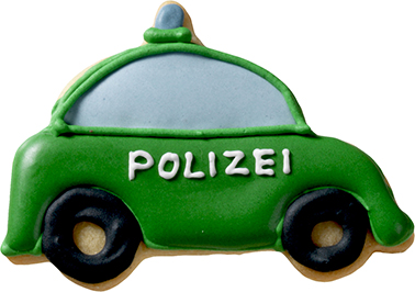 Polizeiauto Ausstecher mit Innenprägung 7,5 cm