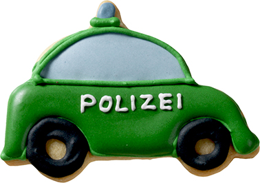 Polizeiauto 7,5 cm Ausstecher mit Innenprägung, RBV