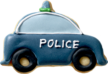 Polizeiauto Ausstecher mit Innenprägung 7,5 cm