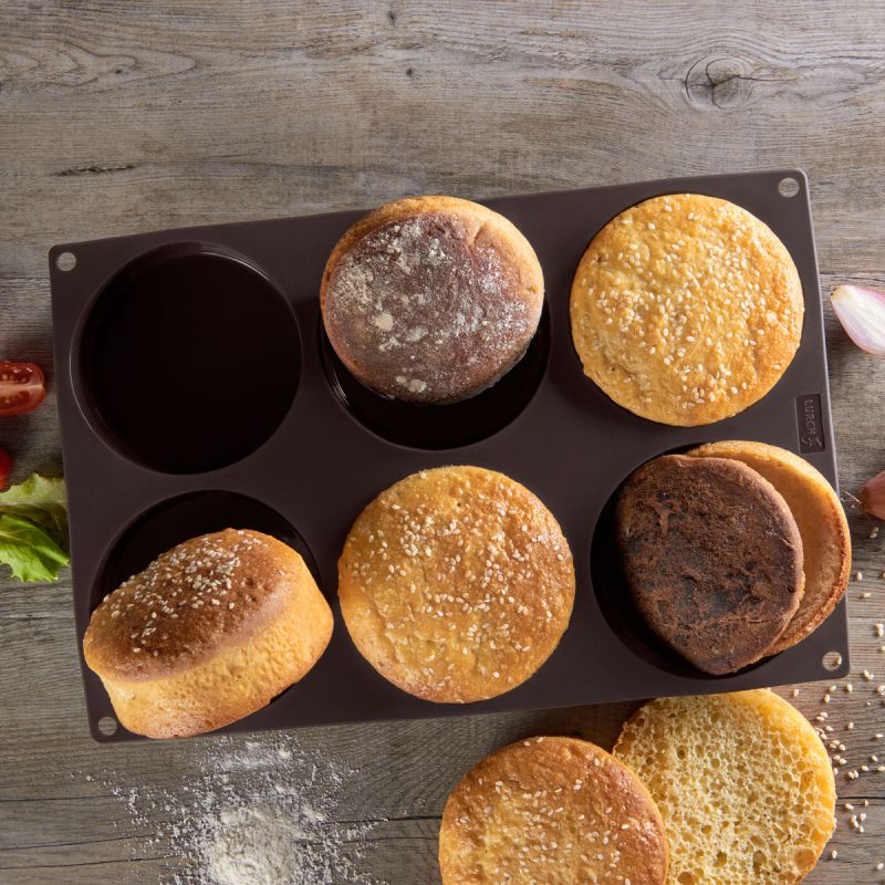 Silikonform BurgerBun 6-fach 10 cm &Oslash;