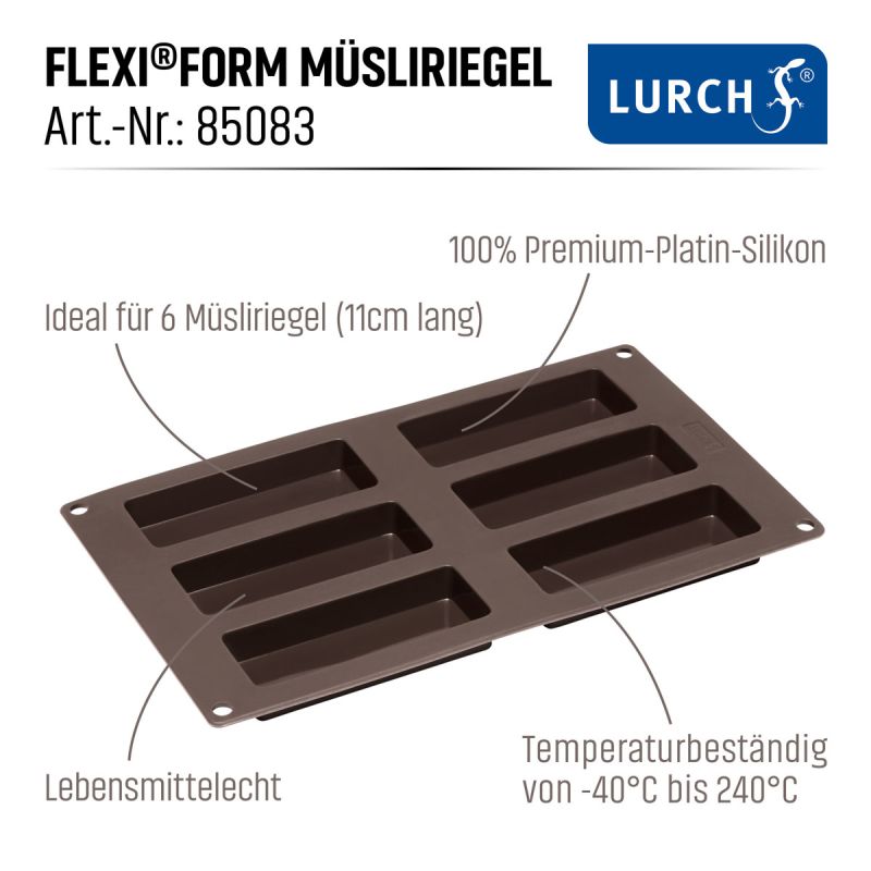 M&uuml;sliriegel Silikonform 6-fach