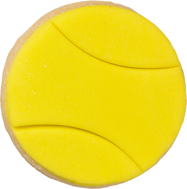 Tennisball Ausstecher mit Innenprägung 4,5 cm