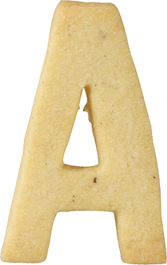 Buchstabe A Ausstecher 6 cm, Edelstahl