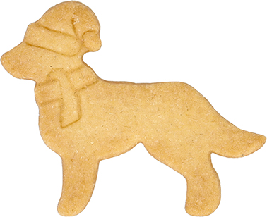 Weihnachts-Retriever Ausstecher mit Innenprägung 9 cm