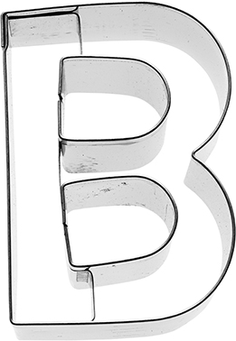 Buchstabe B Ausstecher 6 cm, Edelstahl