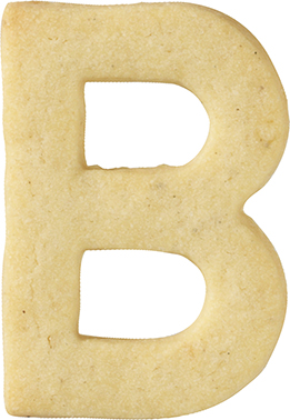 Buchstabe B Ausstecher 6 cm, Edelstahl
