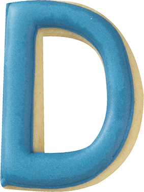 Buchstabe D Ausstecher 6 cm, Edelstahl