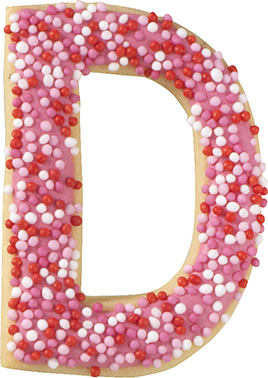 Buchstabe D Ausstecher 6 cm, Edelstahl