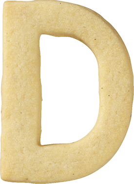 Buchstabe D Ausstecher 6 cm, Edelstahl