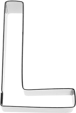 Buchstabe L Ausstecher 6 cm, Edelstahl